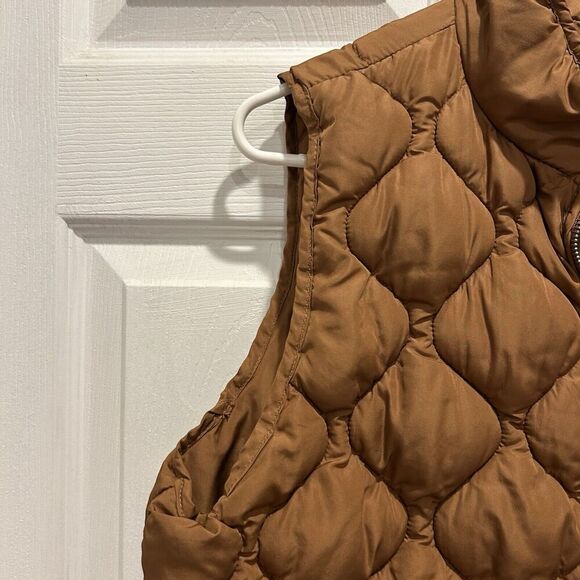 Thread & Supply Bronze Gold Brown Metallic Quilted Denver Vest Outdoor Large - Picture 5 of 6